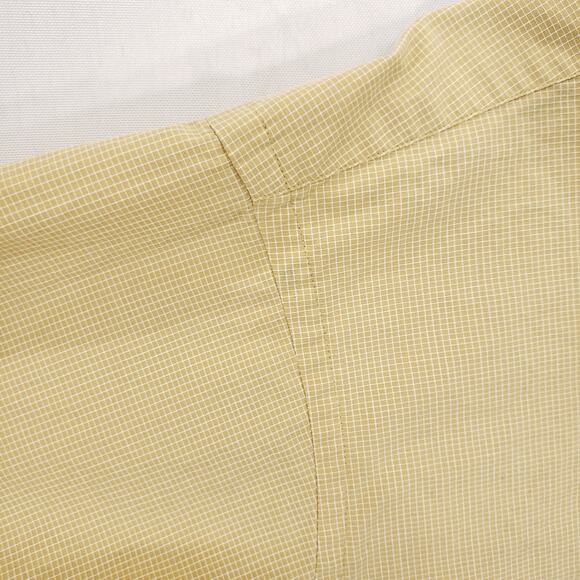 Vintage Chaps Ralph Lauren Dress Shirt Mens Extra Large Tan Check Button Up Top - Picture 7 of 11